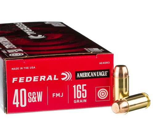 1000 Rounds of .40 S&W Ammo by Federal - 165gr FMJ