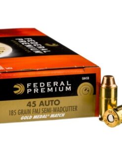 1000 Rounds of .45 ACP Ammo by Federal Gold Medal Match - 185gr FMJSWC