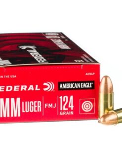 1000 Rounds of 9mm Ammo by Federal American Eagle - 124gr FMJ
