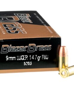 1000 Rounds of 9mm Ammo by Blazer Brass - 147gr FMJ