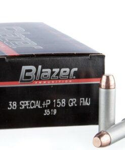 50 Rounds of .38 Spl +P Ammo by Blazer - 158gr FMJ