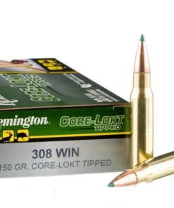 20 Rounds of .308 Win Ammo by Remington Core-Lokt Tipped - 150gr Polymer Tipped
