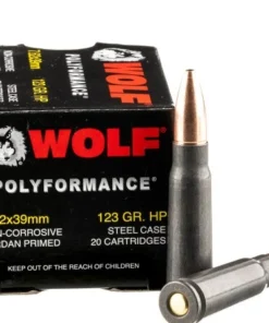 1000 Rounds of 7.62x39mm Ammo by Wolf WPA Polyformance - 123gr HP