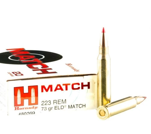 20 Rounds of .223 Ammo by Hornady - 73gr ELD Match