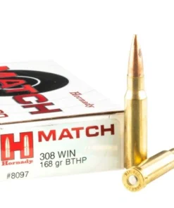 20 Rounds of .308 Win Ammo by Hornady - 168gr HPBT Match