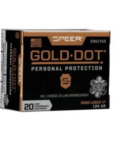CCI Speer Gold Dot 9mm +P 124gr. HP 200rds