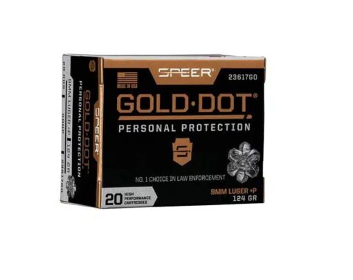 CCI Speer Gold Dot 9mm +P 124gr. HP 20rds
