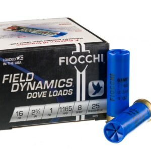 25 Rounds of 16ga Ammo by Fiocchi – 1 ounce #8 shot