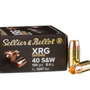 25 Rounds of .40 S&W Ammo by Sellier & Bellot XRG Defense – 130gr SCHP