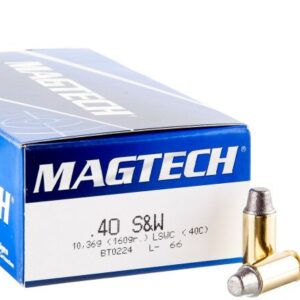 50 Rounds of .40 S&W Ammo by Magtech – 160gr Semi-Wadcutter