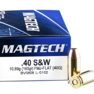 50 Rounds of .40 S&W Ammo by Magtech – 165gr FMJ FN