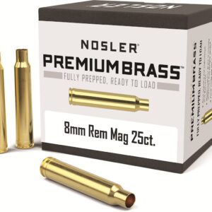 Nosler Custom Brass 8mm Remington Magnum Box of 25