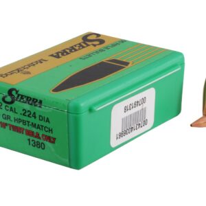 Sierra MatchKing Bullets 22 Caliber (224 Diameter) 69 Grain Hollow Point Boat Tail