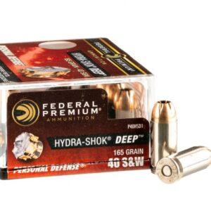 20 Rounds of 40 S&W Ammo by Federal Hydra-Shok Deep – 165gr JHP