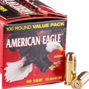 100 Rounds of .40 S&W Ammo by Federal – 180gr FMJ