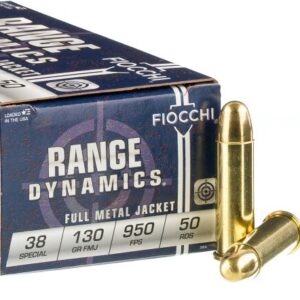 1000 Rounds of .38 Spl Ammo by Fiocchi – 130gr FMJ