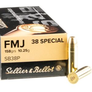 1000 Rounds of .38 Spl Ammo by Sellier & Bellot – 158gr FMJ