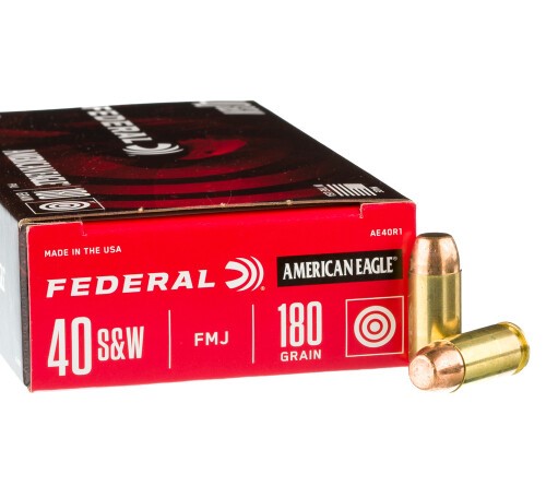 40 S&W - 180 gr FMJ - Federal American Eagle - 1000 Rounds