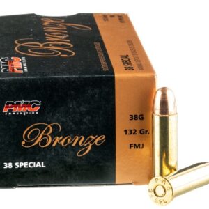 1000 Rounds of .38 Spl Ammo by PMC – 132gr FMJ