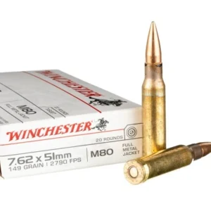 500 Rounds of 7.62×51 Ammo by Winchester – 149gr FMJ M80