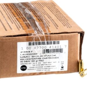 650 Rounds of .40 S&W Ammo by Remington UMC – 180gr MC
