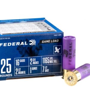 250 Rounds of 16ga Ammo by Federal – 1 ounce #7 1/2 shot