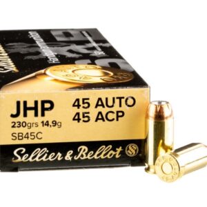 1000 Rounds of .45 ACP Ammo by Sellier & Bellot – 230gr JHP