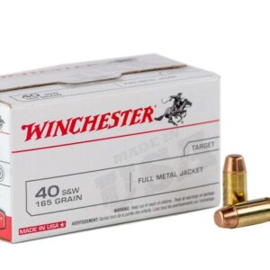 100 Rounds of .40 S&W Ammo by Winchester – 165gr FMJ