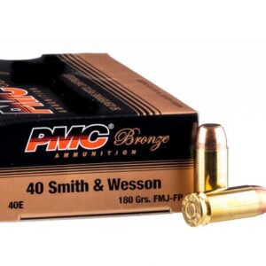 1000 Rounds of .40 S&W Ammo by PMC – 180gr FMJFN