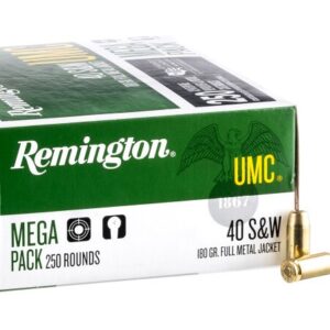 1000 Rounds of .40 S&W Ammo by Remington – 180gr MC