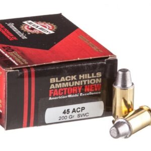 20 Rounds of .45 ACP Ammo by Black Hills Ammunition – 200gr Semi-Wadcutter