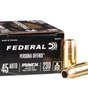 20 Rounds of .45 ACP Ammo by Federal Punch – 230gr JHP