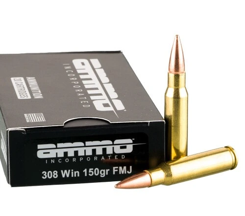 20 Rounds of .308 Win Ammo by Ammo Inc. - 150gr FMJ