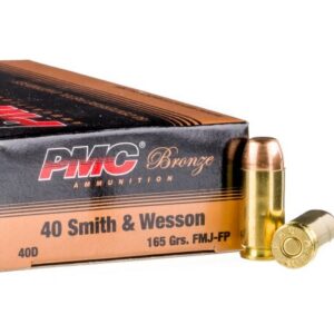 1000 Rounds of .40 S&W Ammo by PMC – 165gr FMJFN