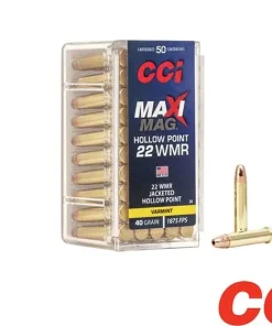 CCI Maxi-Mag .22WMR 40gr. JHP (50rds, 500rds & 2000rds)