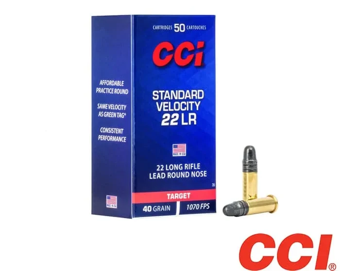 CCI Standard-Velocity .22LR 40gr. LRN 5000rds