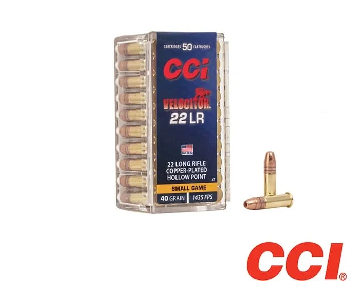 CCI Velocitor .22LR 40gr. CHP (50rds, 500rds & 5000rds)