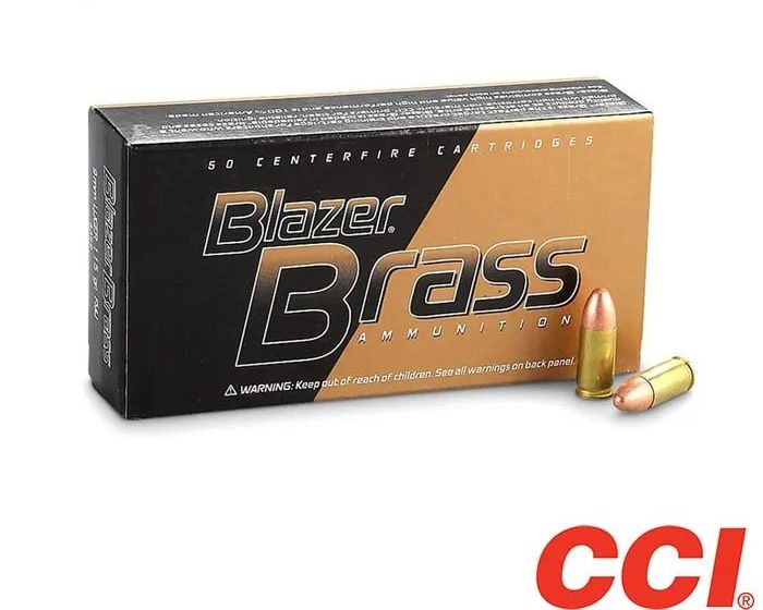 CCI Blazer-Brass 9mm Luger 115gr. FMJ 1000rds