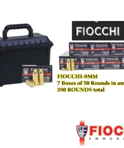 Fiocchi 9mm 115gr. FMJ Ammo Box 350rds