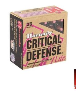 Hornady Critical Defense Lite 9mm 100gr. FTX 25rds