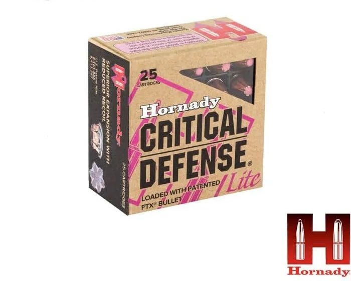 Hornady Critical Defense Lite 9mm 100gr. FTX 250rds