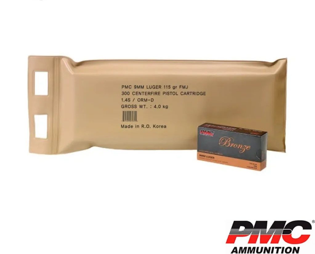 PMC 9mm 115gr. 300rds Battle Pack