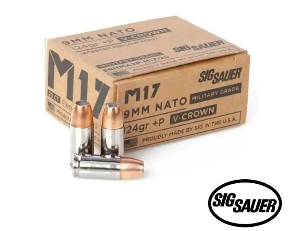 Sig Sauer Elite V-Crown M17 9mm +P 124gr. JHP 20rds