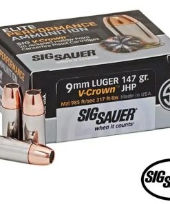 Sig Sauer Elite V-Crown 9mm 147gr. JHP (20rds & 200rds)