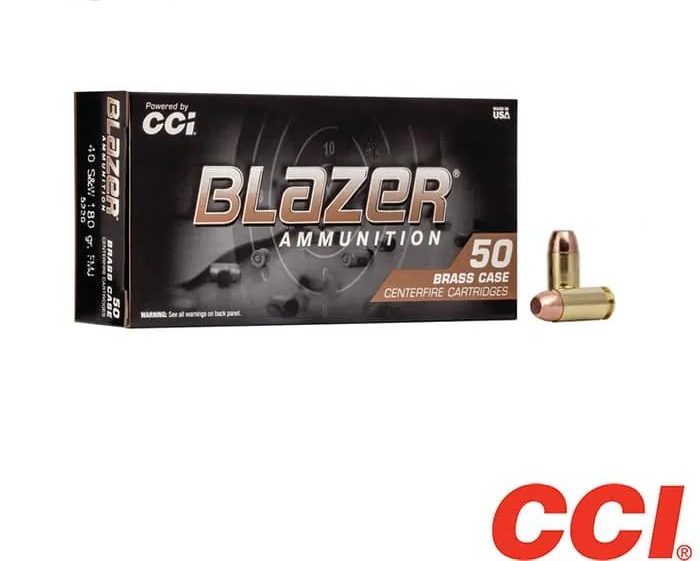 CCI Blazer .40 S&W 180gr. FMJ (50rds & 1000rds)