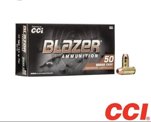 CCI Blazer Brass .40 S&W 165gr. FMJ (50rds & 1000rds)