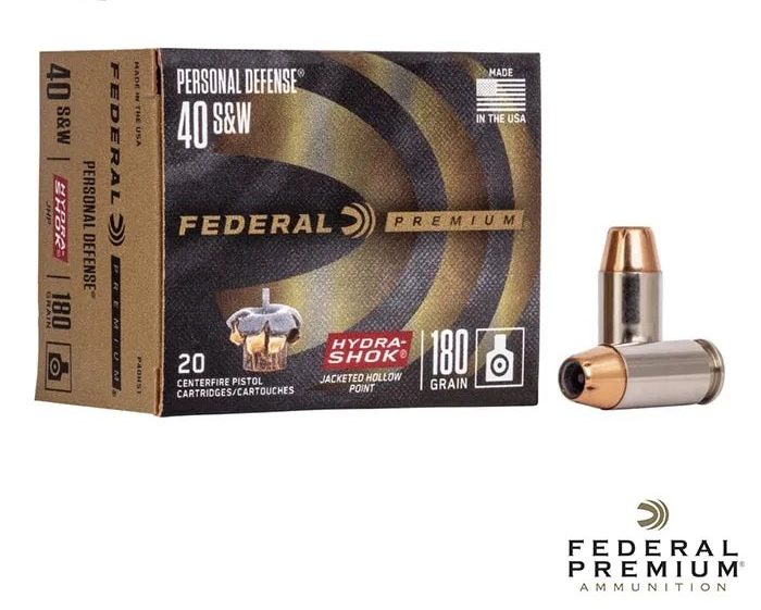 Federal Premium .40 S&W 180gr. JHP 20rds