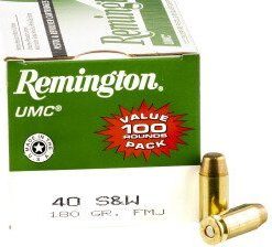 Remington .40 S&W 180gr MC 100rds
