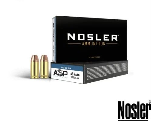 Nosler Match Grade ASP .45 ACP 230gr JHP (200rds & 400rds)
