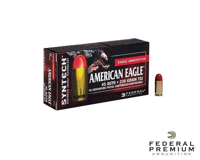Federal American Eagle .45 ACP 230gr. TSJ (50rds, 500rds & 1000rds)